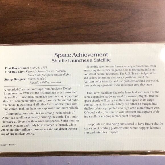 Vintage 19 8122 karat gold replica stamp, first day of issue, space achievement, - Picture 4 of 4